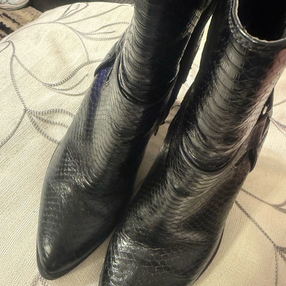 DV by Dolce Vita Black Textured Ankle Boots